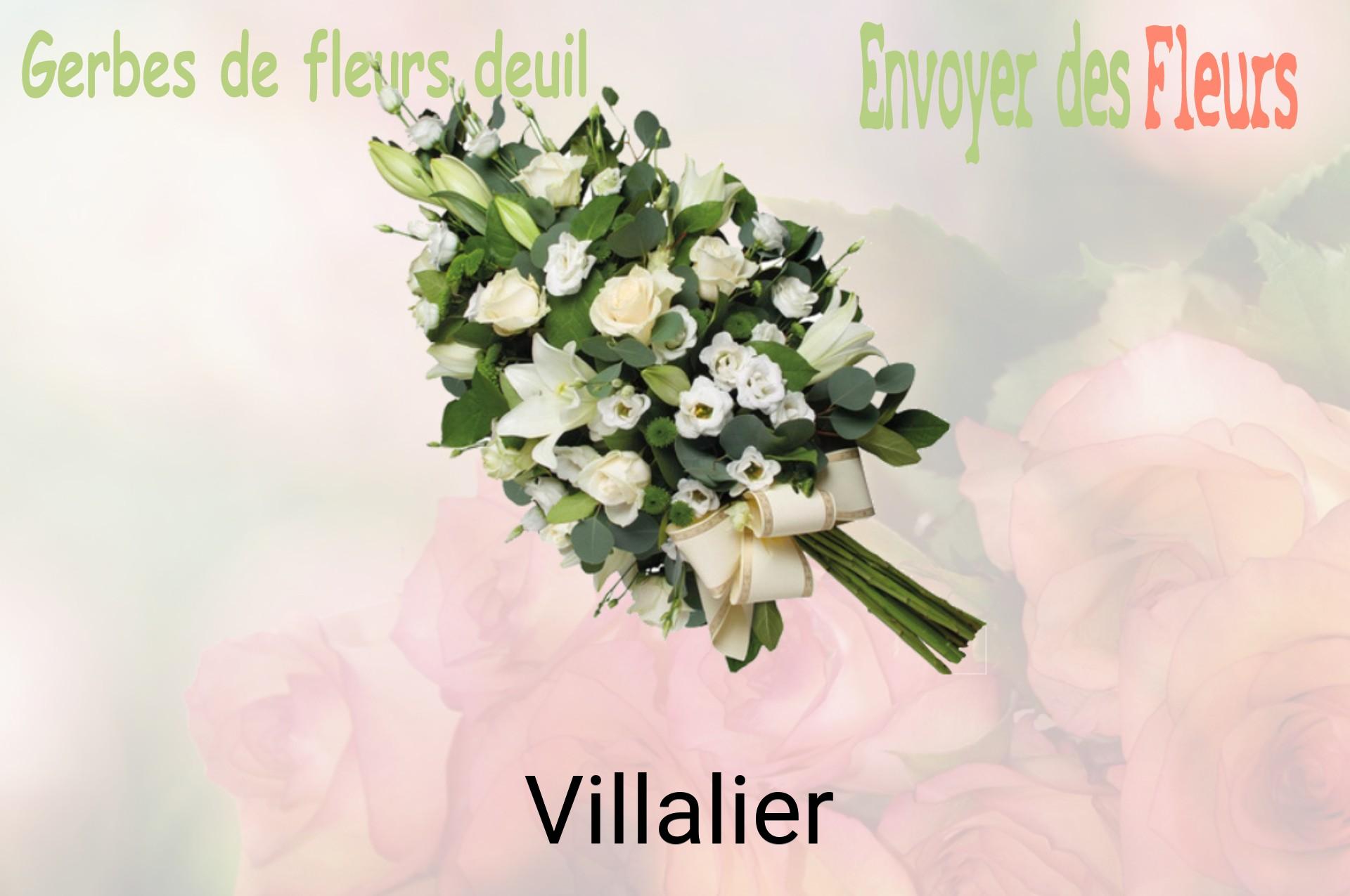 Gerbe de fleurs de deuil livrée à Villalier